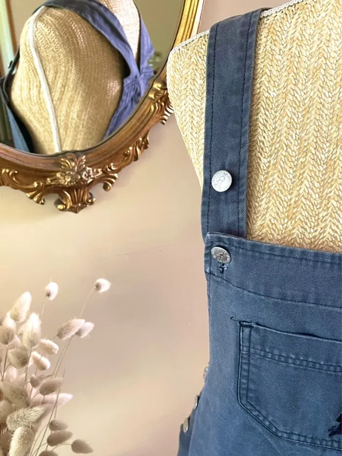 Salopette jupe en Denim jean- Taille 40 - jennyfer vintage - photo numéro 5