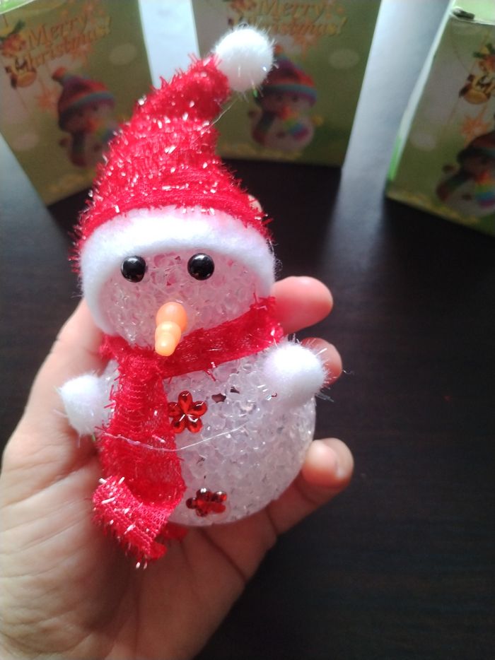 Lot de 4 bonhomme de neige décoration de tablen