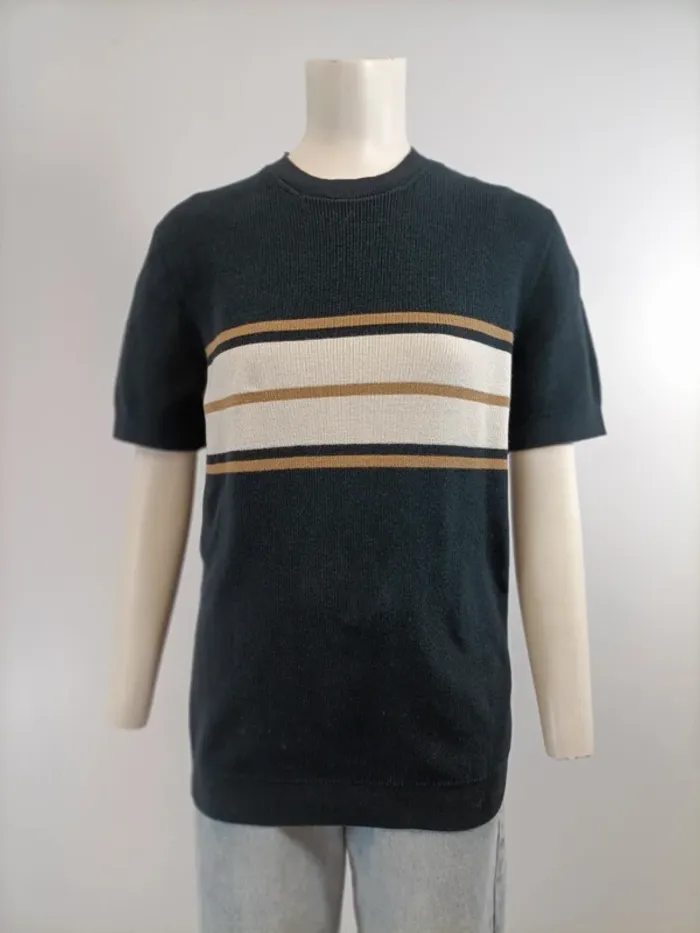 T-shirt maille - Massimo Dutti, taille 100% coton extra-fin A1533
