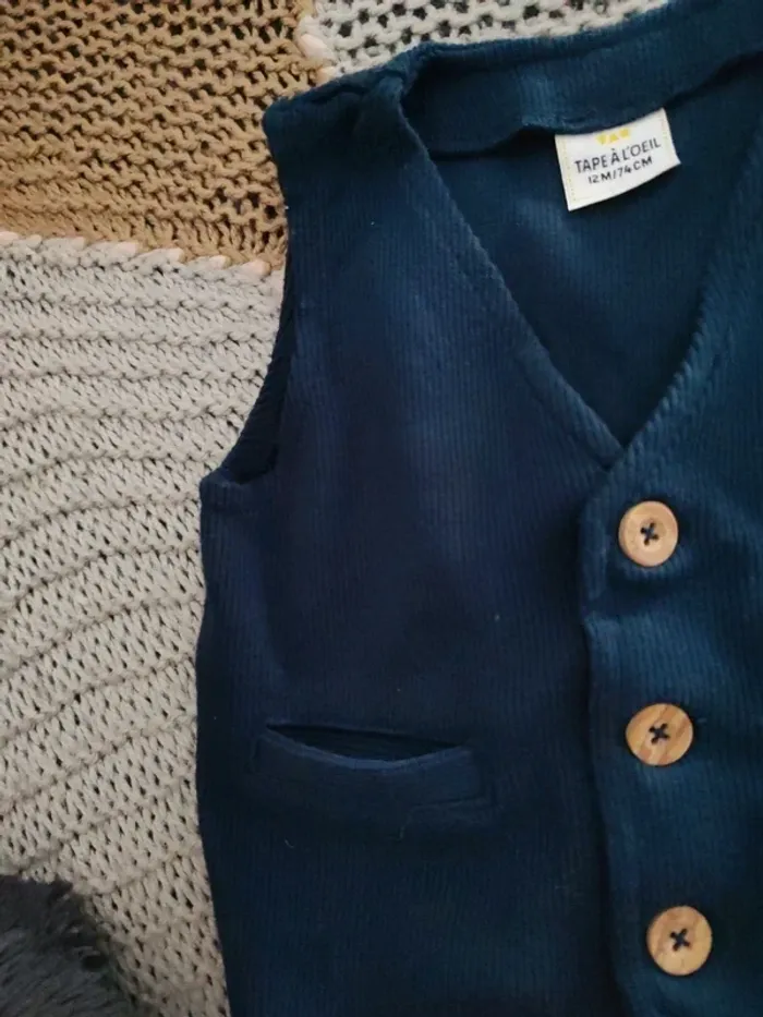 Veste habillée sans manches 12 mois - photo numéro 5