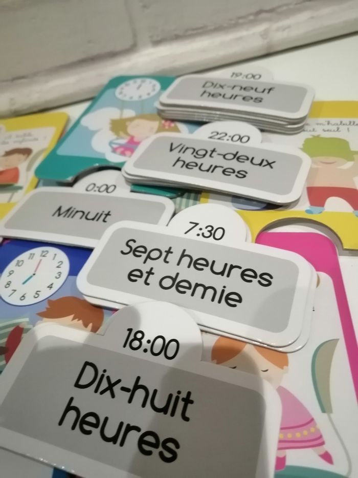 Jeu éducatif cartes pour apprendre l heure - photo numéro 5