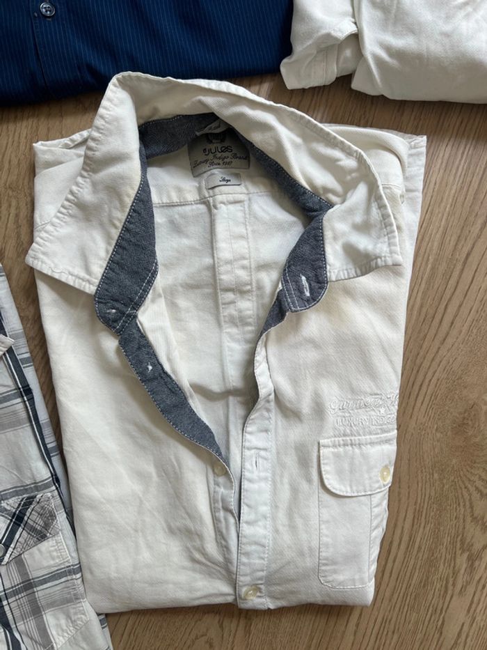 Vends lot de 5 chemises ( Jules celio) taille L / taille 4 (41/42) bon état - photo numéro 5