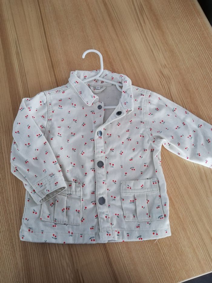 Veste jeans cerise