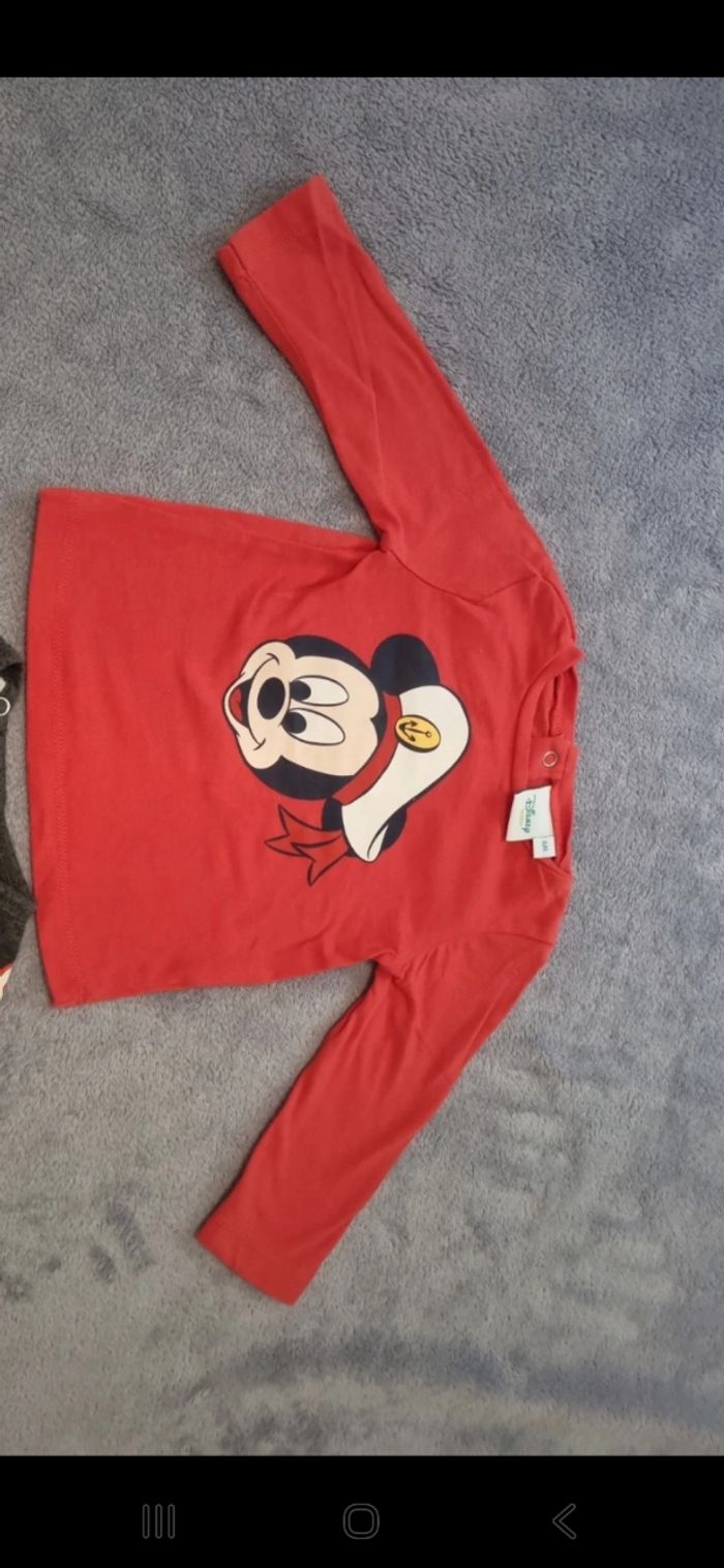 Lot 2 manche longue mickey disney - photo numéro 2