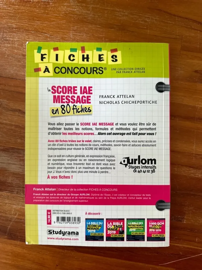 Livre le Score IAE en 80 fiches - photo numéro 3