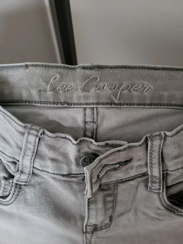 Jean Slim Lee Cooper gris clair 14 ans - photo numéro 2