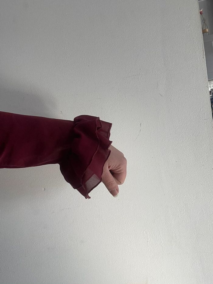 Très jolie blouse bordeaux femme 38 - photo numéro 3