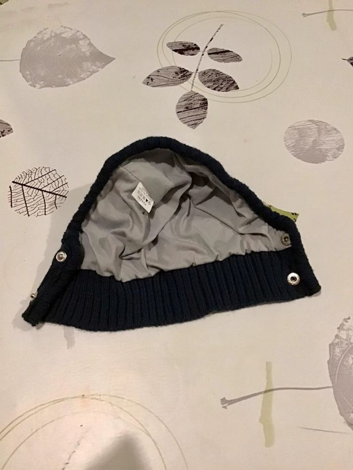 Cagoule bleu marine et grise taille 6/12 mois - photo numéro 2