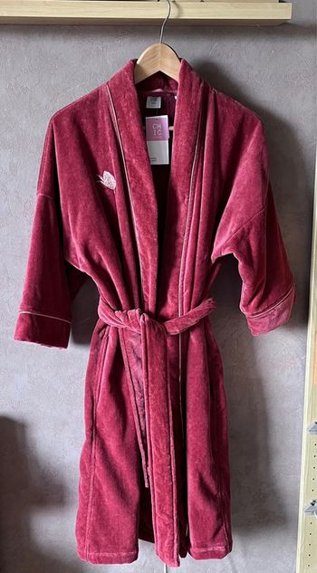 Peignoir femme coton col kimono Calathéa terracotta