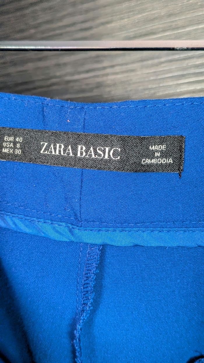 Pantalon Zara automne hiver bleu vif - photo numéro 2