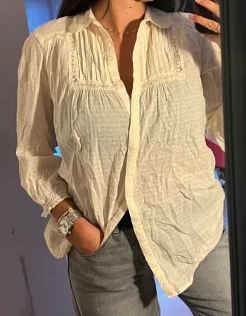 Chemise vintage chic parisienne - neuve - taille 40