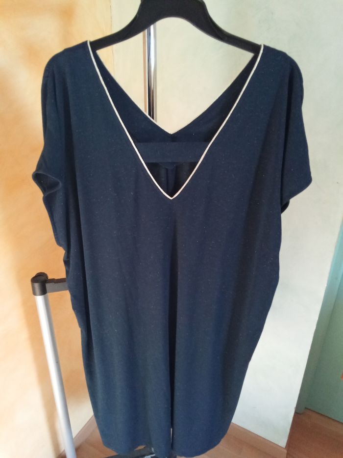 Robe femme bleu marine brillant - photo numéro 2