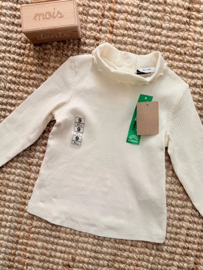Tee shirt côtelé TAO 9mois / 71cm - photo numéro 2