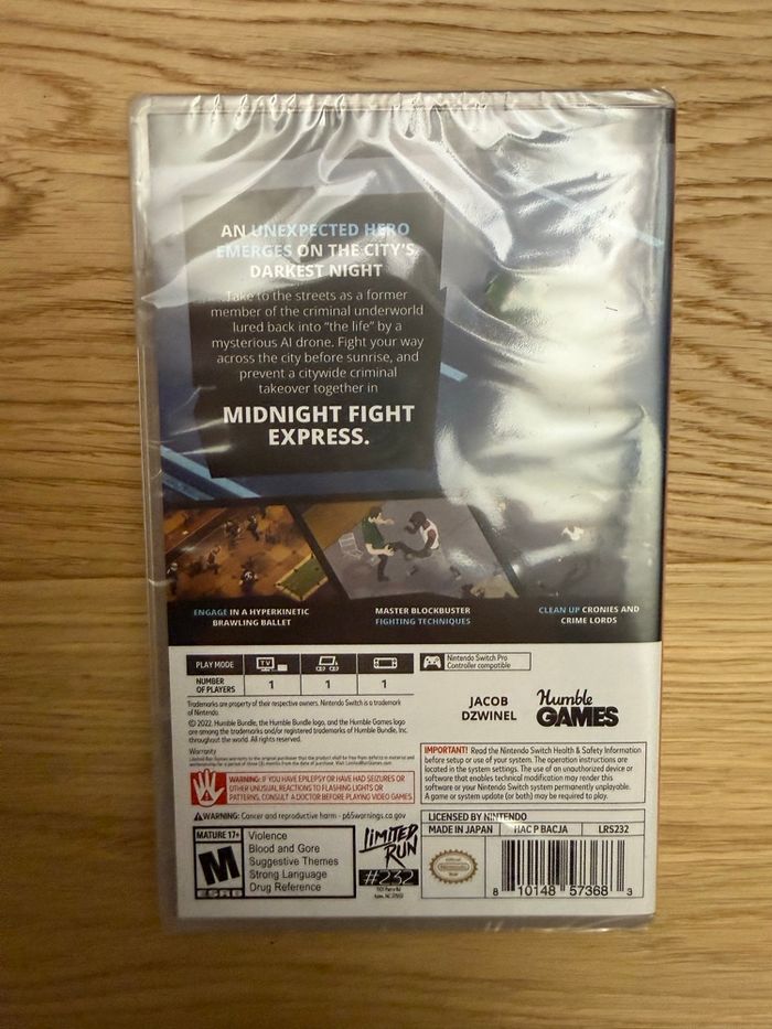 Midnight Fight Express, jeu Nintendo Switch Limited Run Games LRG #232 - photo numéro 2
