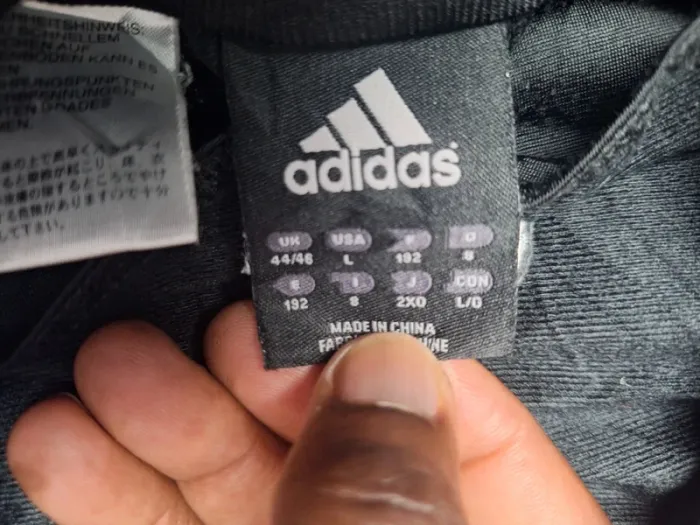 Veste Adidas vintage zippée – Taille L – Bleu/Noir – 2005 - brodé (573) - photo numéro 11