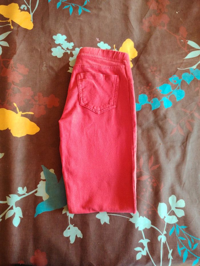 Pantalon élastique rouge