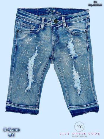 🩵 pantacourt jean délavé strass SOLDÉ -90% 🩵