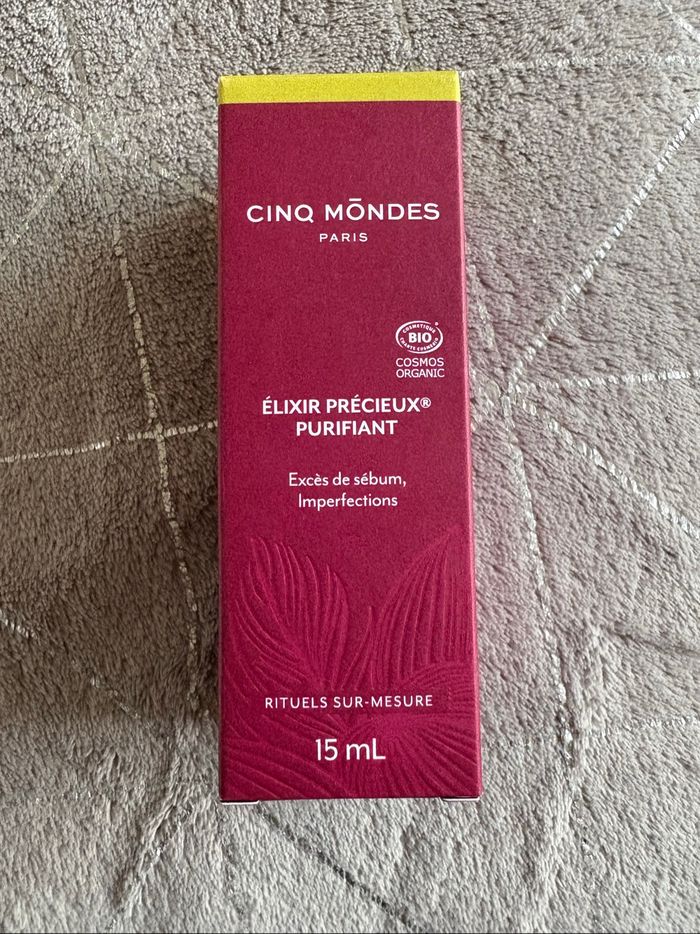 Élixir précieux purifiant neuf avec emballage Cinq Mondes