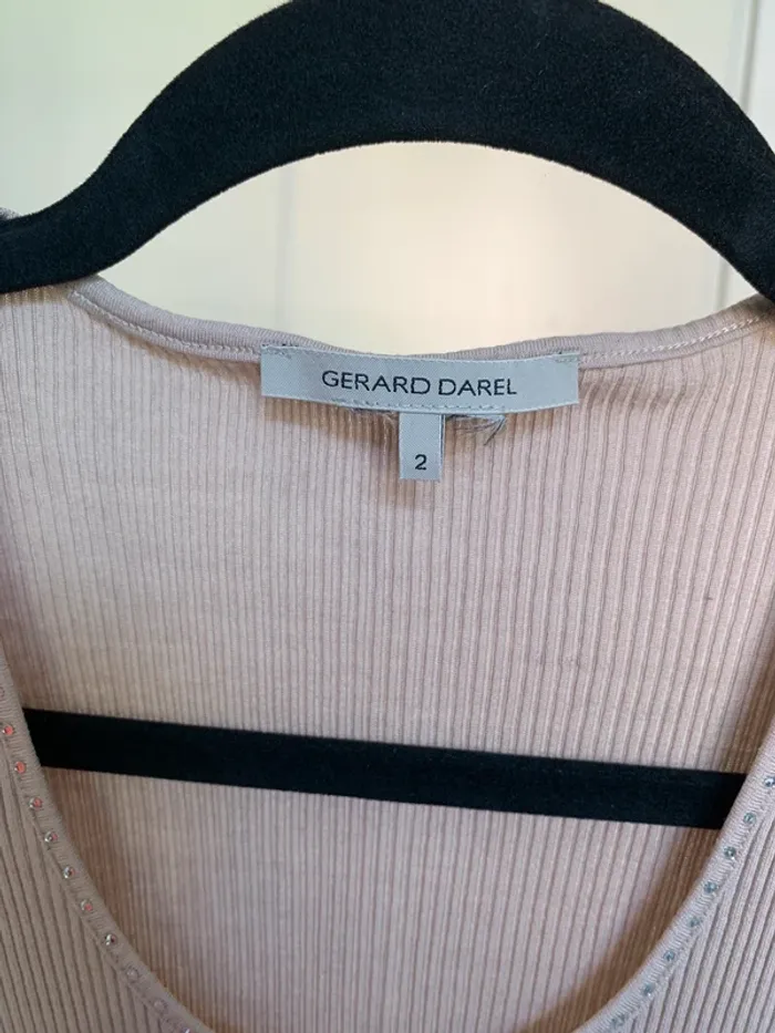 Débardeur taupe à strass Gérard Darel taille 2 - photo numéro 8