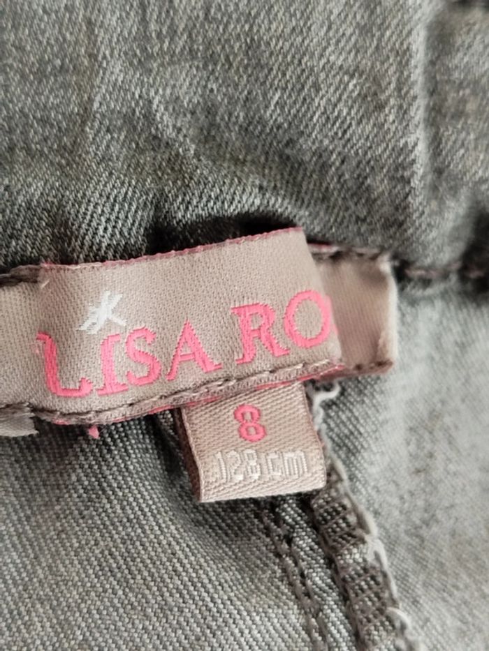 Jupe en jean grise Lisa Rose taille 8 ans - photo numéro 3