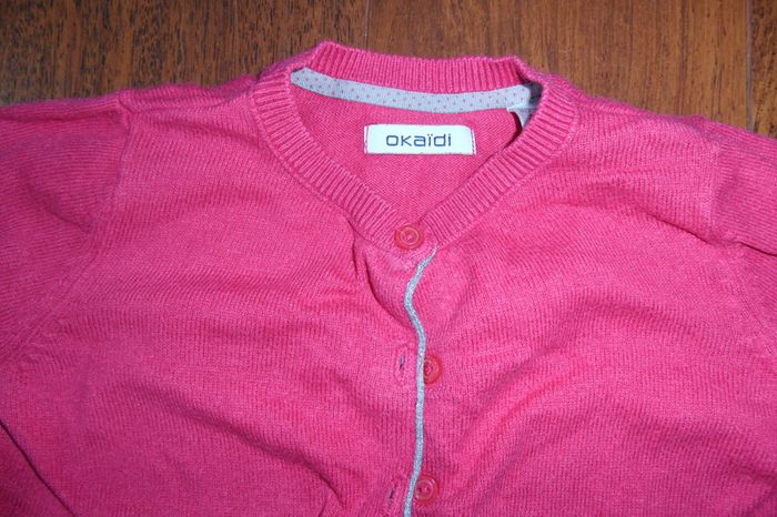 Gilet cardigan rose Fille, Okaidi, Taille 5 ans - photo numéro 2