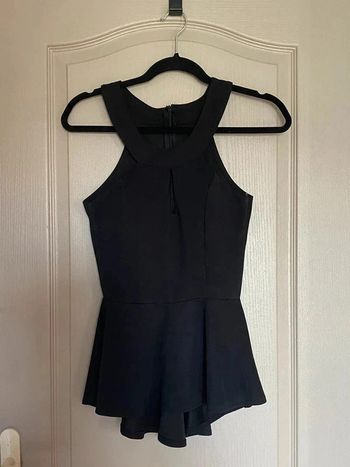 Top péplum noir taille S
