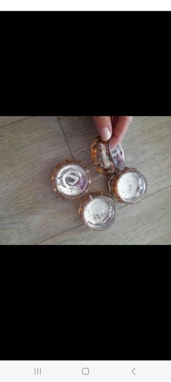 Lot de 12 photophore roses gold