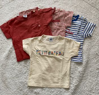 t-shirts bébé Petit Bateau, taille 18M/81cm, très très bon état