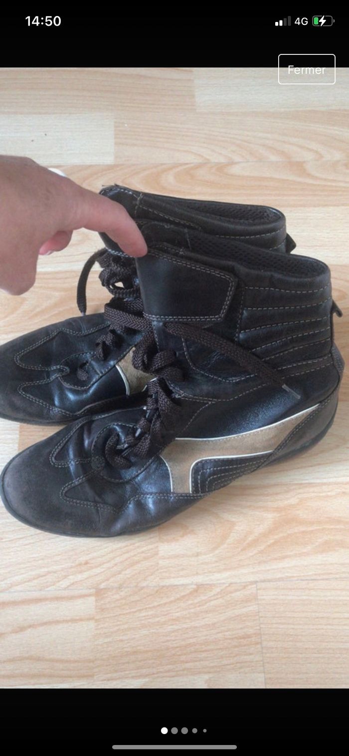 Basket montante marron 37