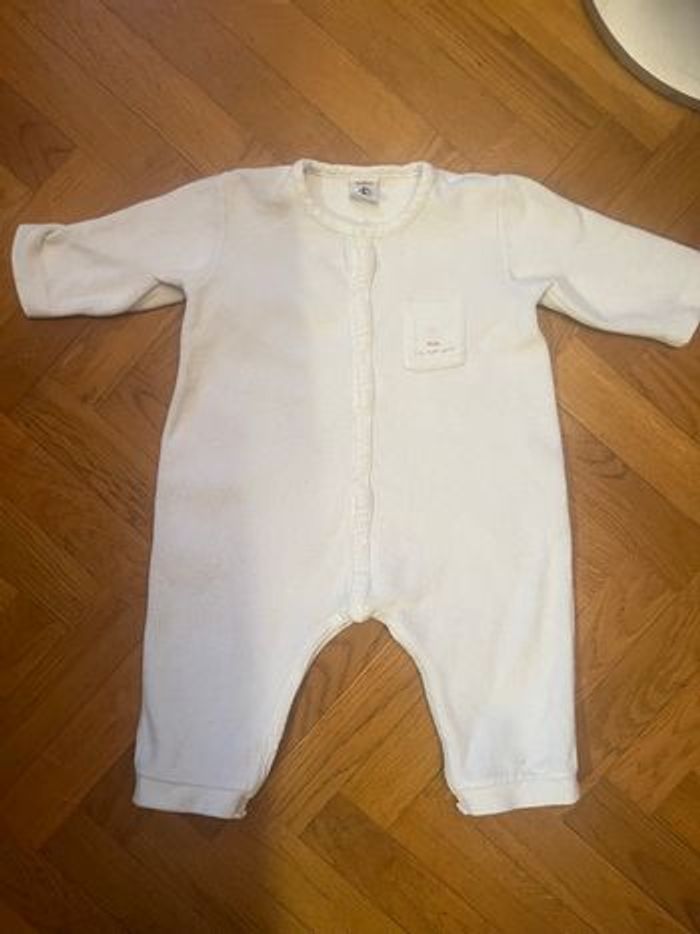 Pyjama blanc 6 mois Petit Bateau