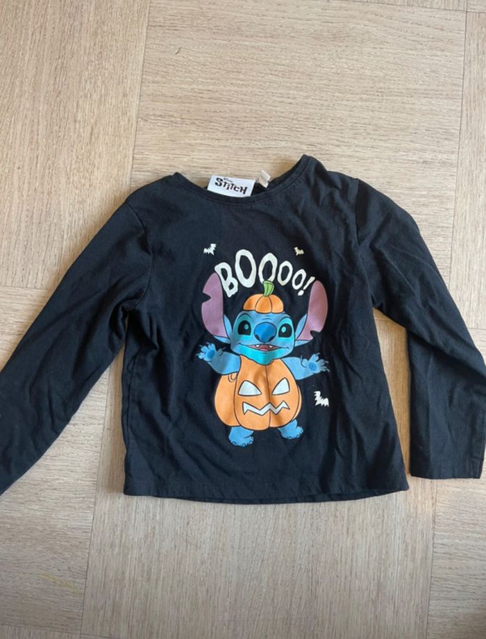 Tee-shirt manches longues Stitch Halloween 3 ans