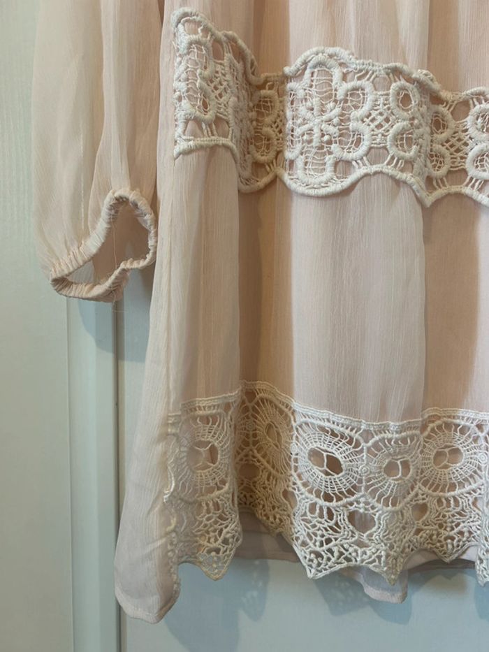 Blouse en dentelle brodée Mango - photo numéro 5