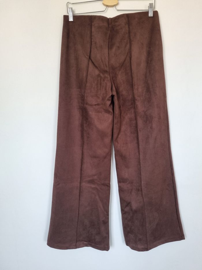 Pantalon daim marron mango - photo numéro 3