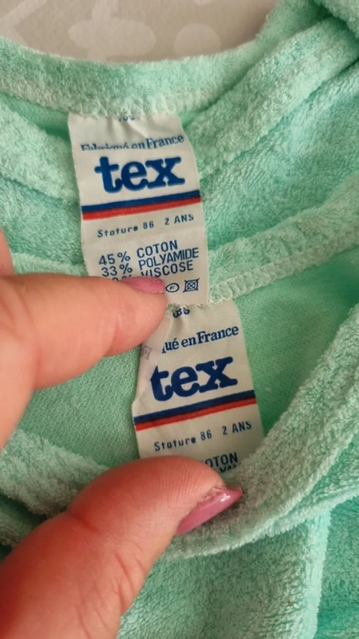 6 body manche courte style éponge taille 2 ans - Tex - photo numéro 11
