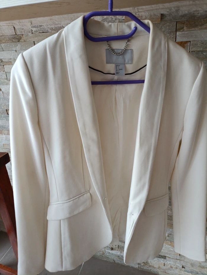 Blazer H&M magnifique crème S