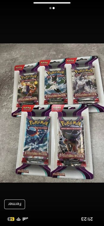 Art set 5 booster blister Pokémon évolution à paldea ev02 scellé