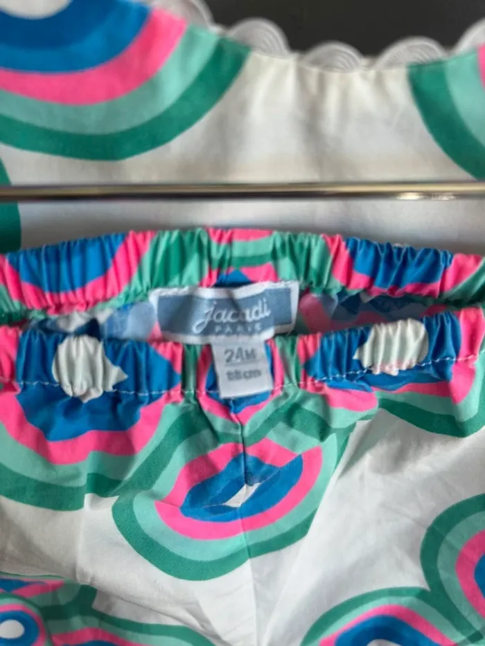 Ensemble top + short Jacadi fille 24 mois Tbe - photo numéro 3