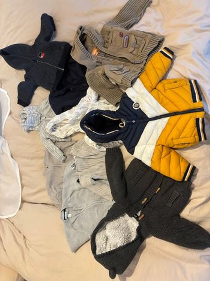 Lots de gilets et manteaux 6 mois garçon - photo numéro 2