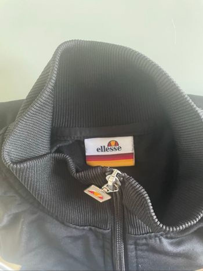 Veste vintage Ellesse noire – Logo brodé & bandes pression - photo numéro 10