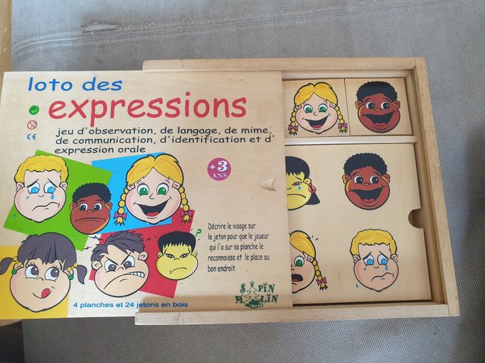 Loto des émotions en bois - photo numéro 3