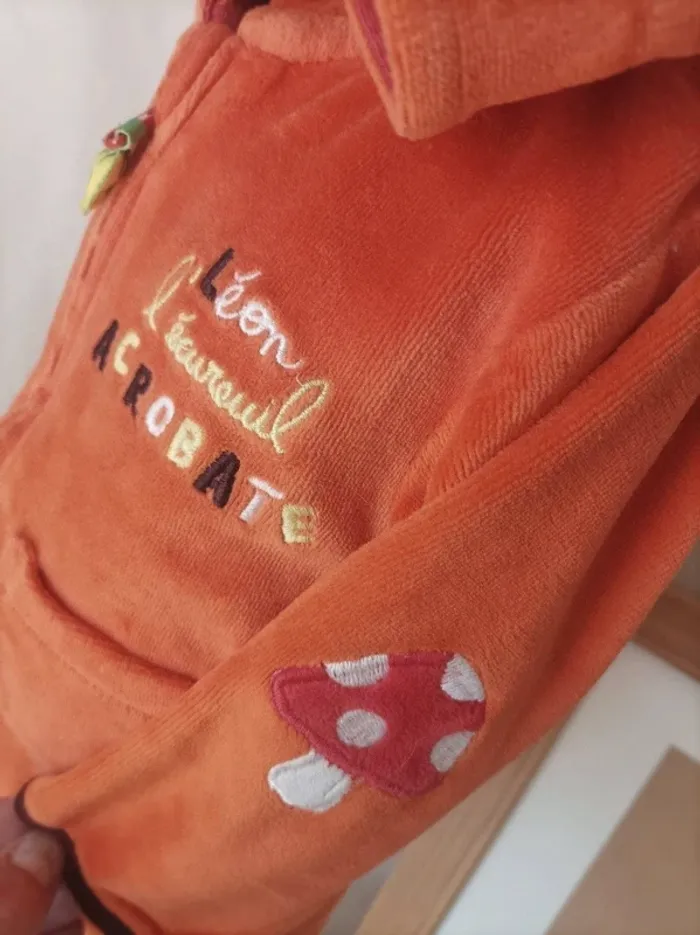Gilet à capuche toucher velours Du Pareil au Même garçon 6 mois - photo numéro 4
