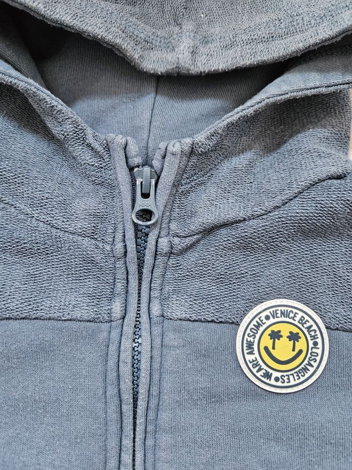 Sweat zippé à capuche bleu Tape à l'oeil 5 ans - photo numéro 4