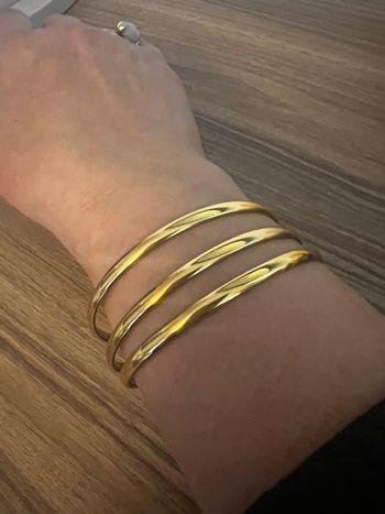 Bracelets jonc dorés or en acier inoxydable 