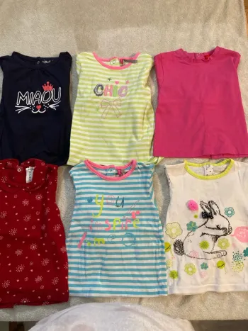 Lot tee-shirts ml 9 mois