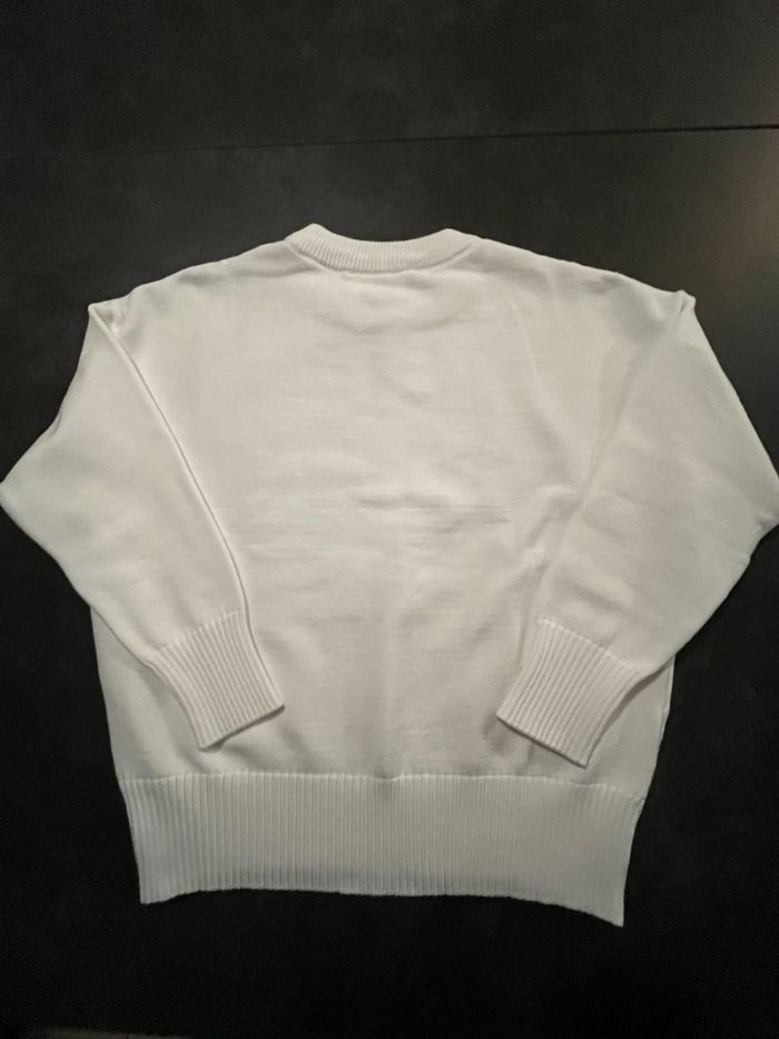Pull à col rond Sweat Crewneck Hoodie AMI neuf avec étiquette, Blanc, Taille S - photo numéro 6