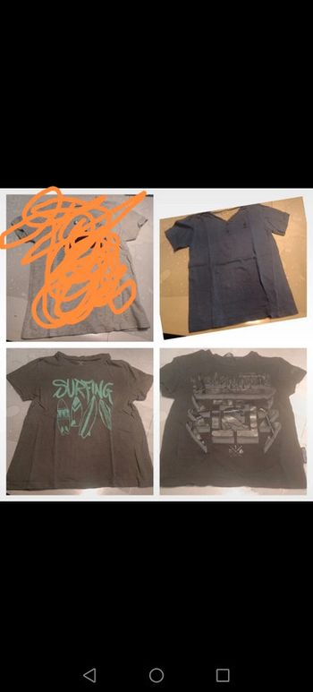 Lot t-shirt manches courtes 8 ans