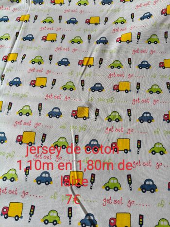 Jersey de coton, grande largeur