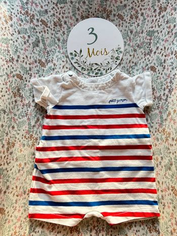 Combinaison short marinière Jacadi