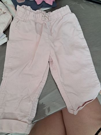 Pantalon côtelé rose