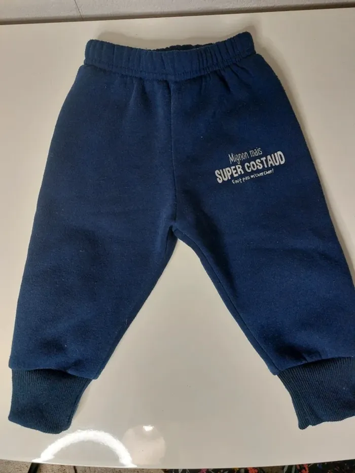 Pantalon jogging bleu marine " Super costaud"